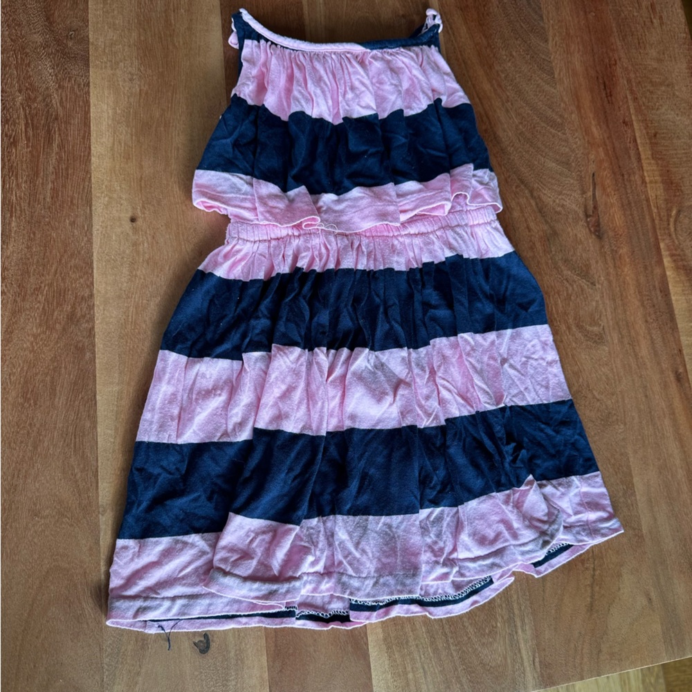 Ralph Lauren Pink & Navy Striped Sleeveless Dress size 3T